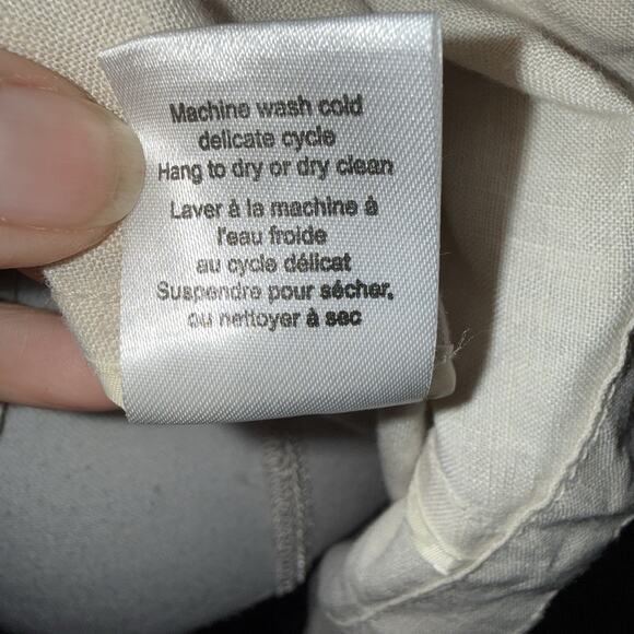 100% Linen Safari Shirt/jacket Utility Coastal Drawstring Waist Roll Tab L EUC - Picture 13 of 13